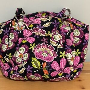 Vera Bradley Pink and Purple Floral Shoulder Bag and Wallet